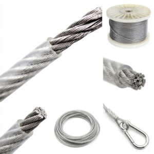 Wire rope PVC coated transparent