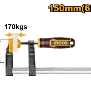 F clamp with plastic handle