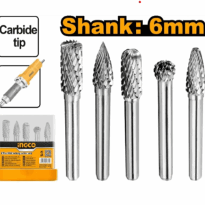 Tungsten carbide rotary burrs set