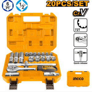 20 Pcs 1/2" socket set