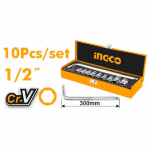 10 Pcs 1/2" socket set