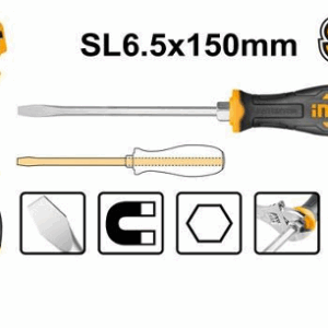 Slotted go- through screwdriver