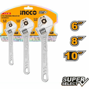 3 Pcs Adjustable wrench set