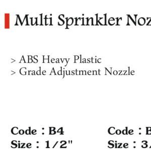 Multi Sprinkler Nozzle