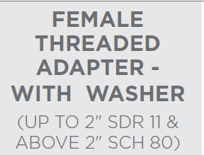 FEMALE THREADED ADAPTER WITH WASHER
