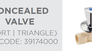 CONCEALED VALVE SHORT TRIANGLE